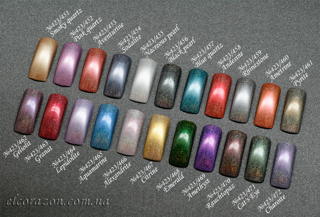 EL Corazon, Gemstones Самоцветы Active Bio-gel Color gel polish