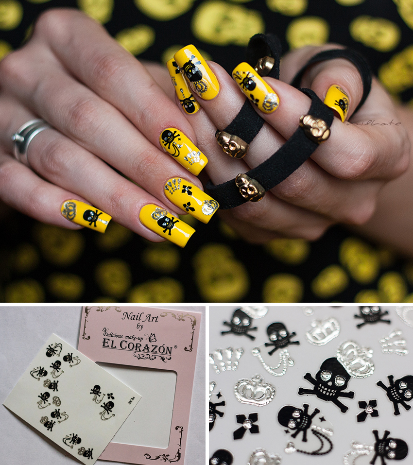 маникюр с наклейками фото, как сделать красивый маникюр с наклейками дома