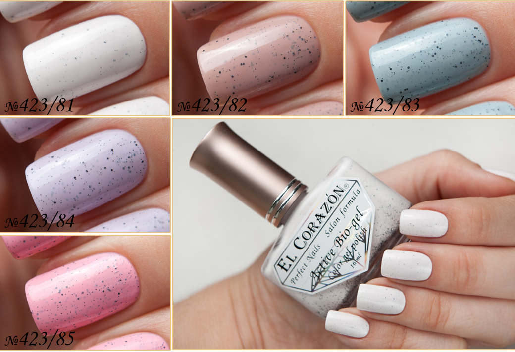 El Corazon Active Bio-gel Active Bio-gel Dalmatian, биогель Эль Коразон, el corazon active bio-gel, el corazon 423, el corazon биогель 
палитра, Эль Коразон био гель