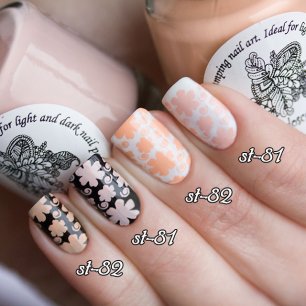 EL Corazon Kaleidoscope Special paint for stamping nail art st-82 apple flower st-81