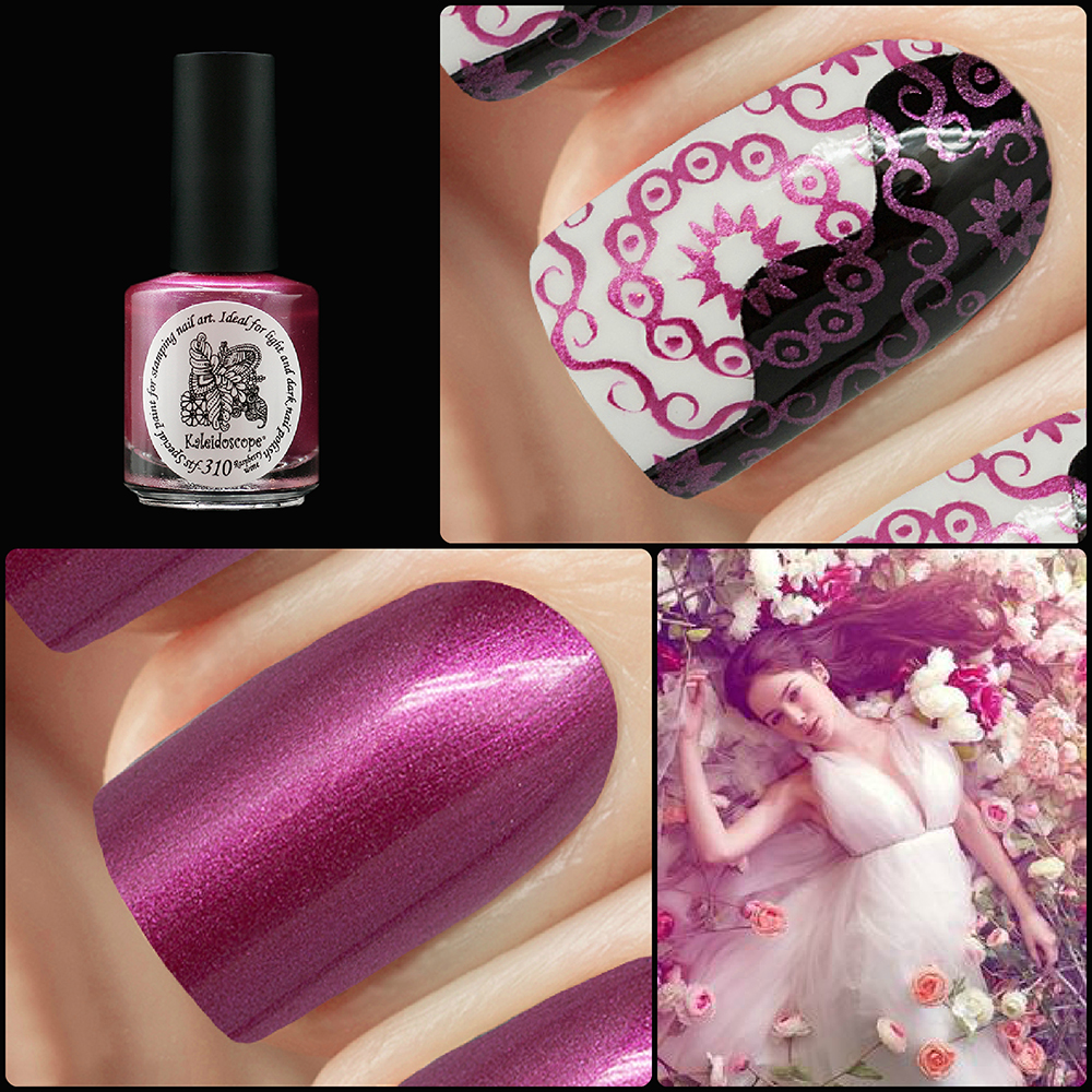 EL Corazon Kaleidoscope Special paint for stamping nail art Stf-310 Raspberry wine