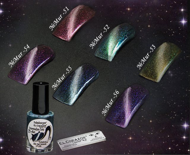 EL Corazon Магнитный лак для ногтей Кошачий глаз, Interstellar cats, Magnetic Nail Polish